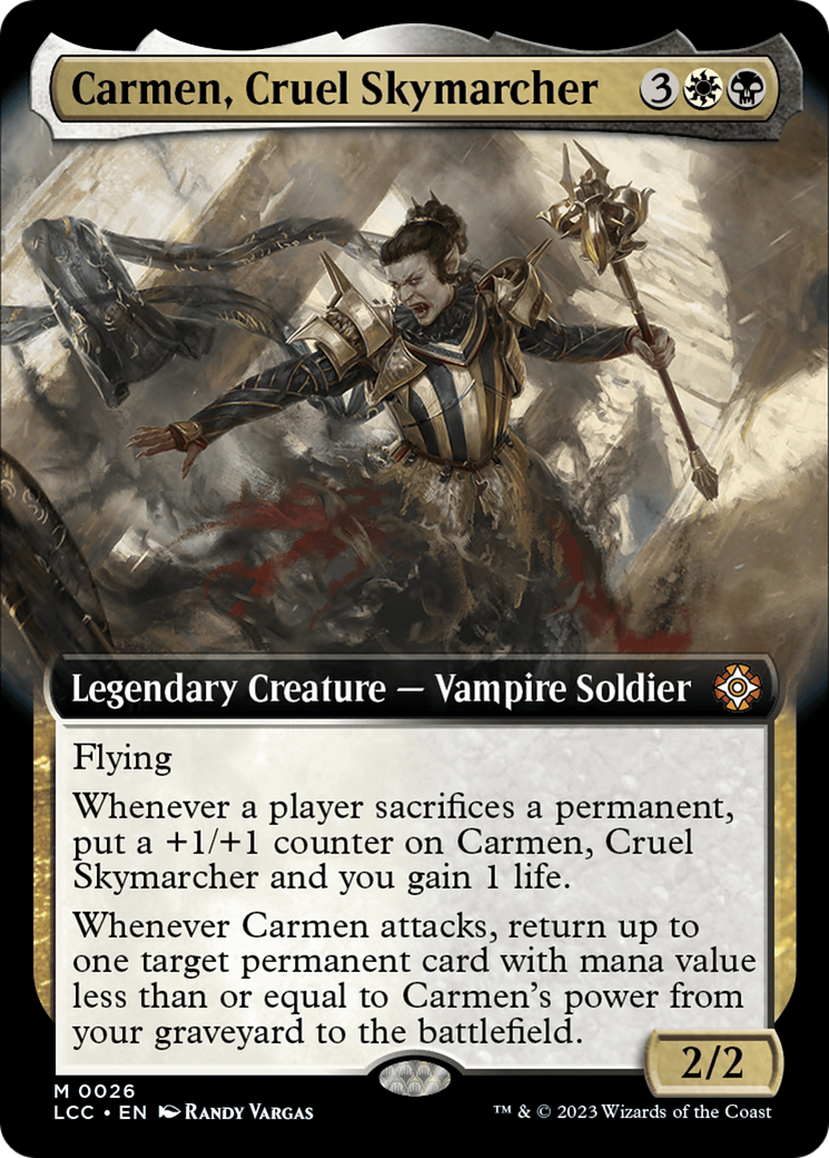 Carmen, Cruel Skymarcher (Extended Art) [The Lost Caverns of Ixalan Commander] | Good Games Morley