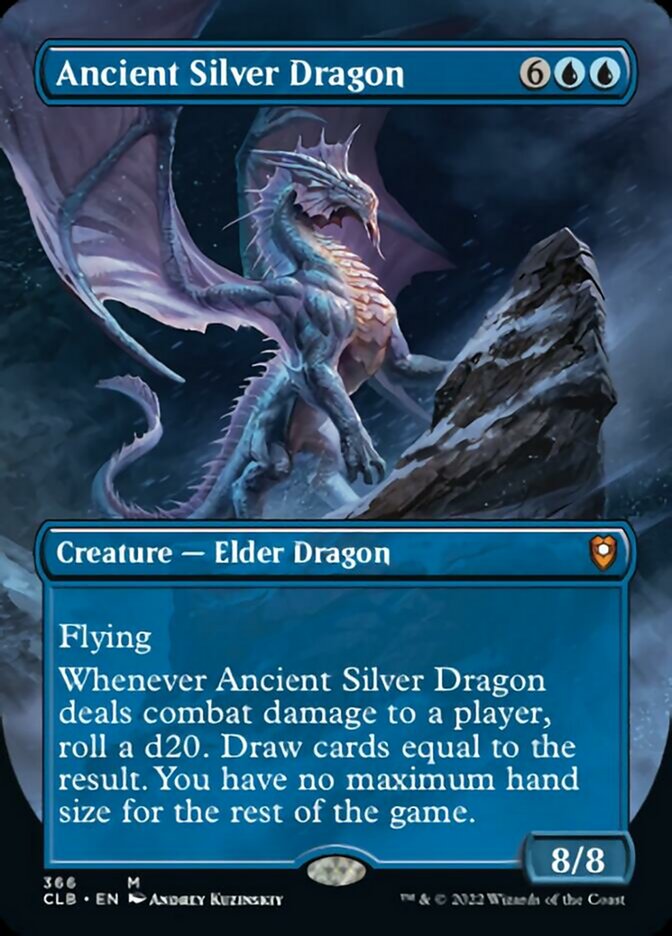 Ancient Silver Dragon (Borderless Alternate Art) [Commander Legends: Battle for Baldur's Gate] | Good Games Morley