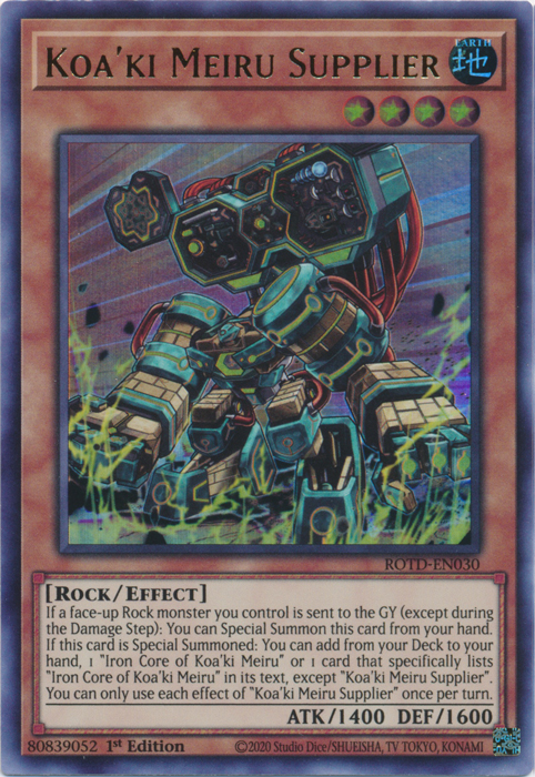 Koa'ki Meiru Supplier [ROTD-EN030] Ultra Rare | Good Games Morley