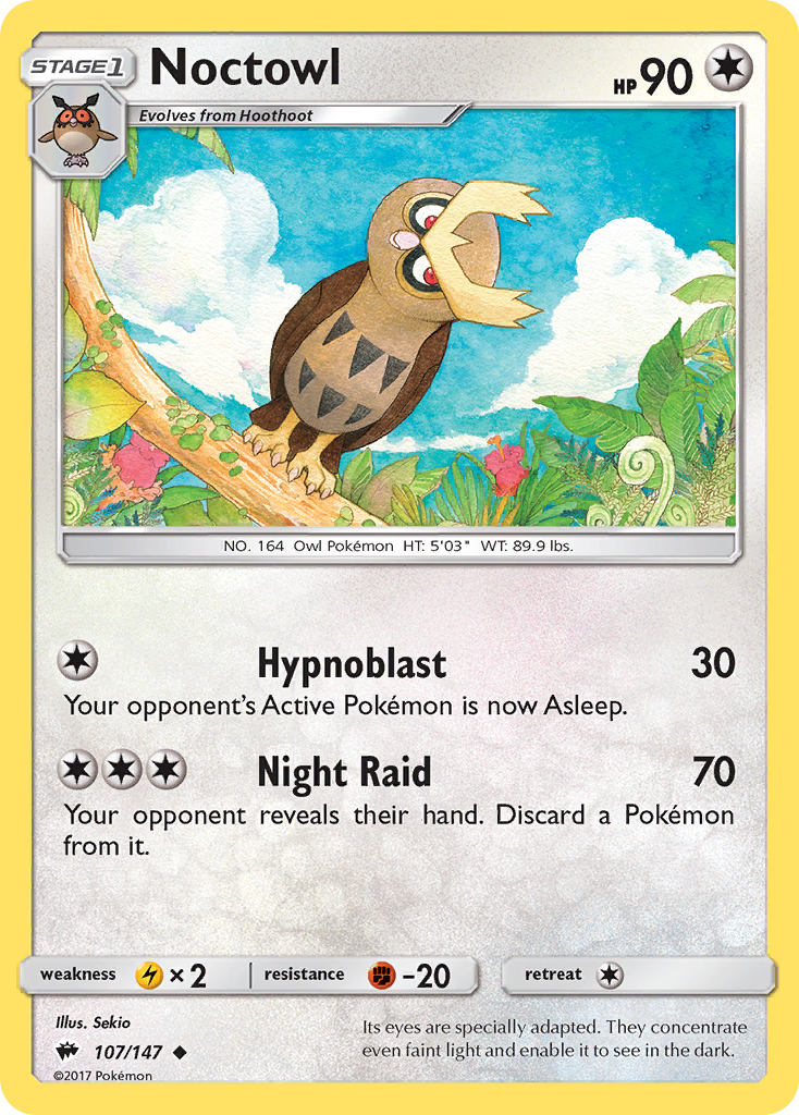 Noctowl (107/147) [Sun & Moon: Burning Shadows] | Good Games Morley