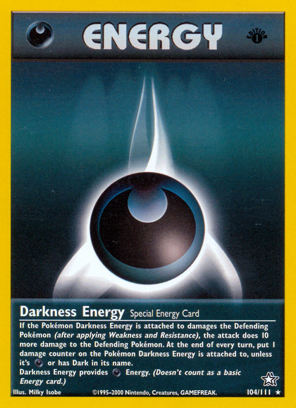 Darkness Energy (104/111) [Neo Genesis 1st Edition] | Good Games Morley