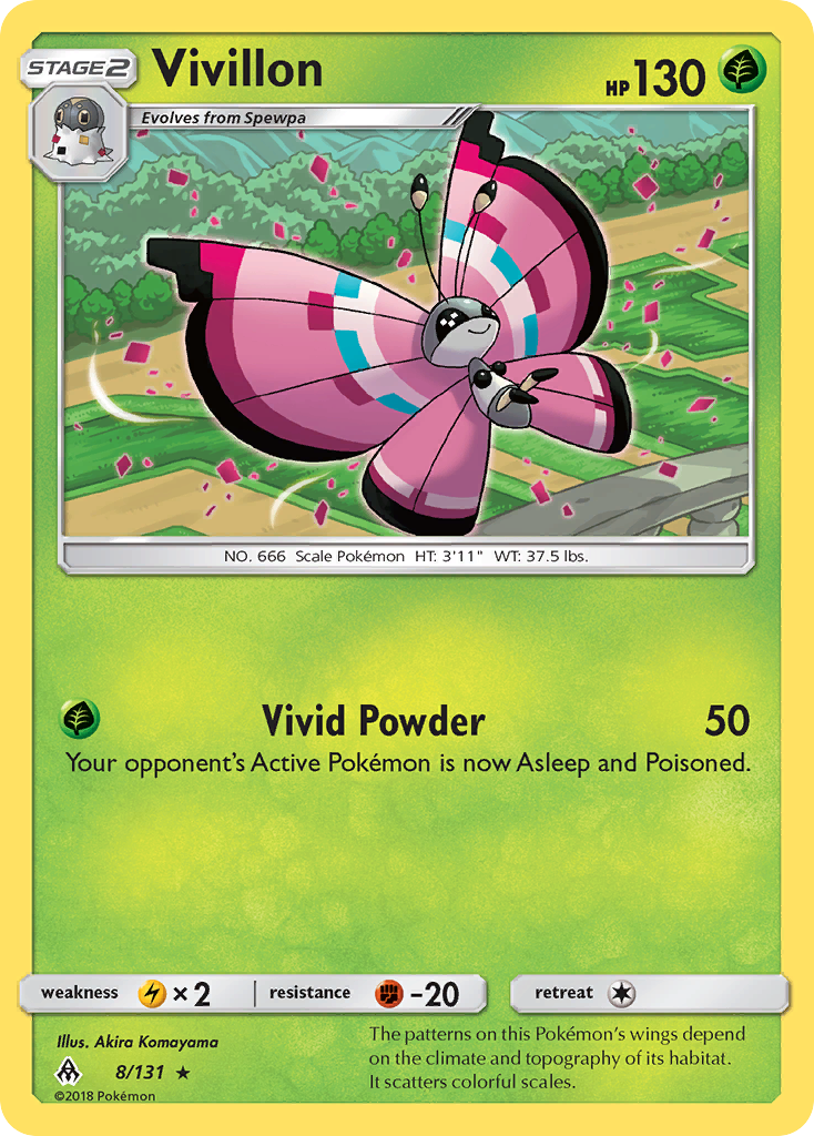 Vivillon (8/131) [Sun & Moon: Forbidden Light] | Good Games Morley