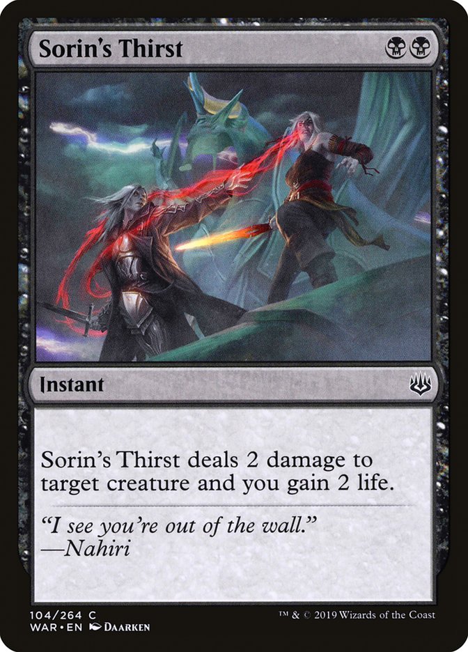 Sorin's Thirst [War of the Spark] | Good Games Morley