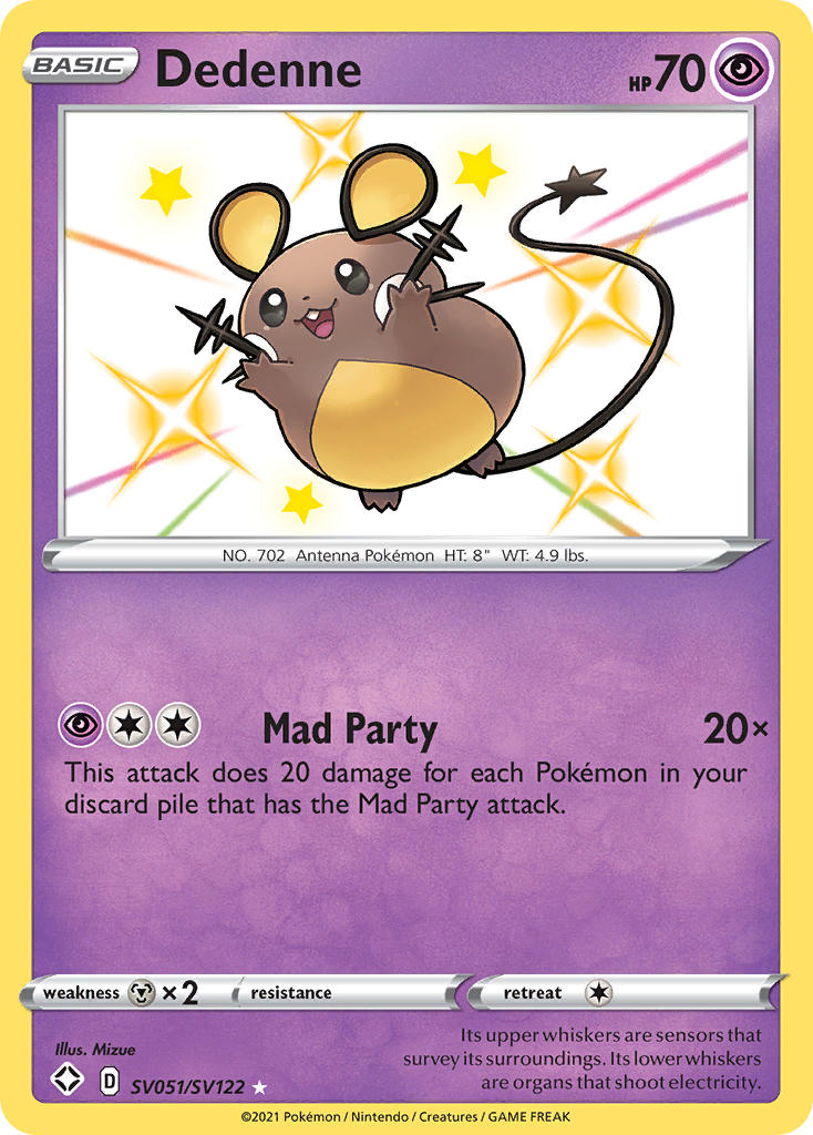 Dedenne (SV051/SV122) [Sword & Shield: Shining Fates] | Good Games Morley