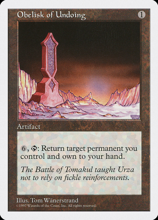 Obelisk of Undoing [Fifth Edition] | Good Games Morley