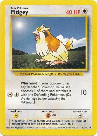 Pidgey (57/102) [Base Set Unlimited] | Good Games Morley