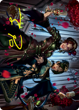 Falkenrath Celebrants 2 Art Card (Gold-Stamped Signature) [Innistrad: Crimson Vow Art Series] | Good Games Morley