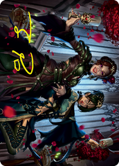 Falkenrath Celebrants 2 Art Card (Gold-Stamped Signature) [Innistrad: Crimson Vow Art Series] | Good Games Morley