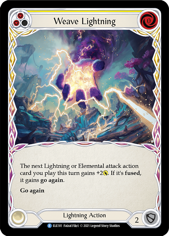 Weave Lightning (Yellow) [ELE181] (Tales of Aria)  1st Edition Normal | Good Games Morley