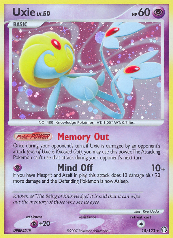 Uxie (18/123) [Diamond & Pearl: Mysterious Treasures] | Good Games Morley