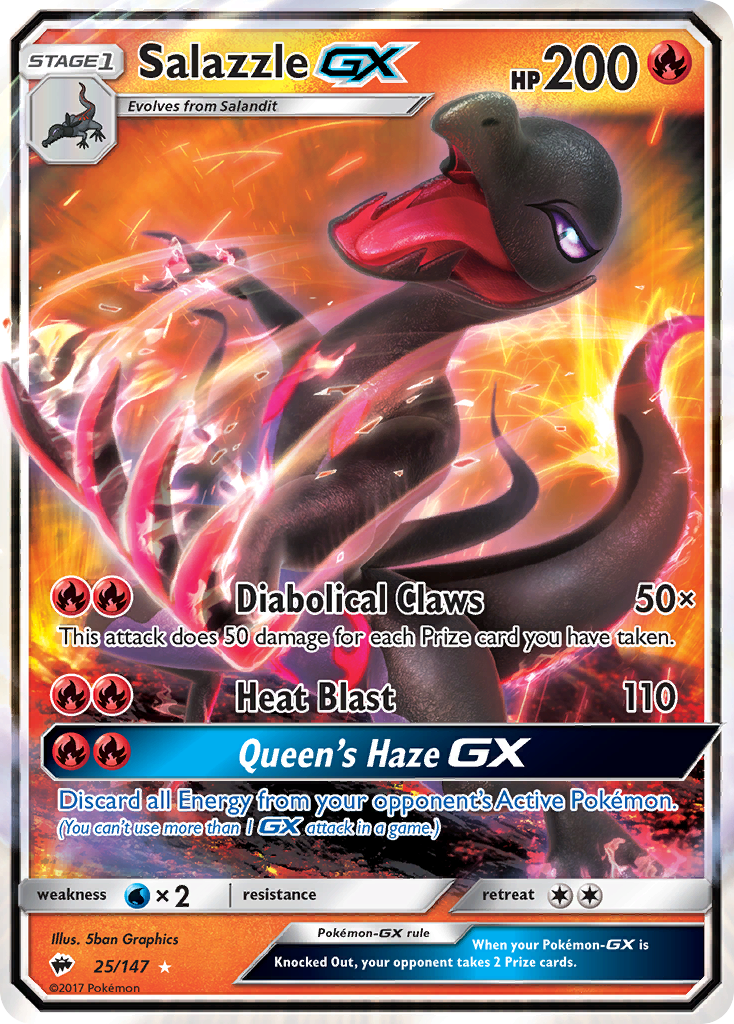 Salazzle GX (25/147) [Sun & Moon: Burning Shadows] | Good Games Morley