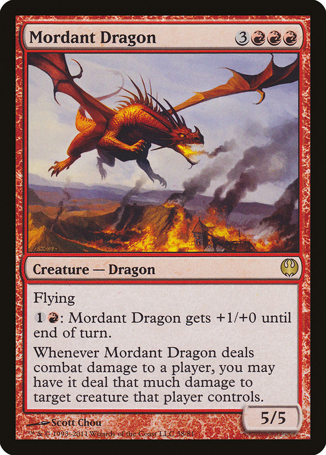 Mordant Dragon [Duel Decks: Knights vs. Dragons] | Good Games Morley
