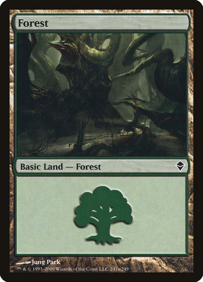 Forest (247a) [Zendikar] | Good Games Morley