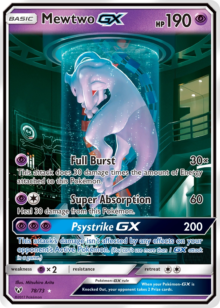 Mewtwo GX (78/73) [Sun & Moon: Shining Legends] | Good Games Morley