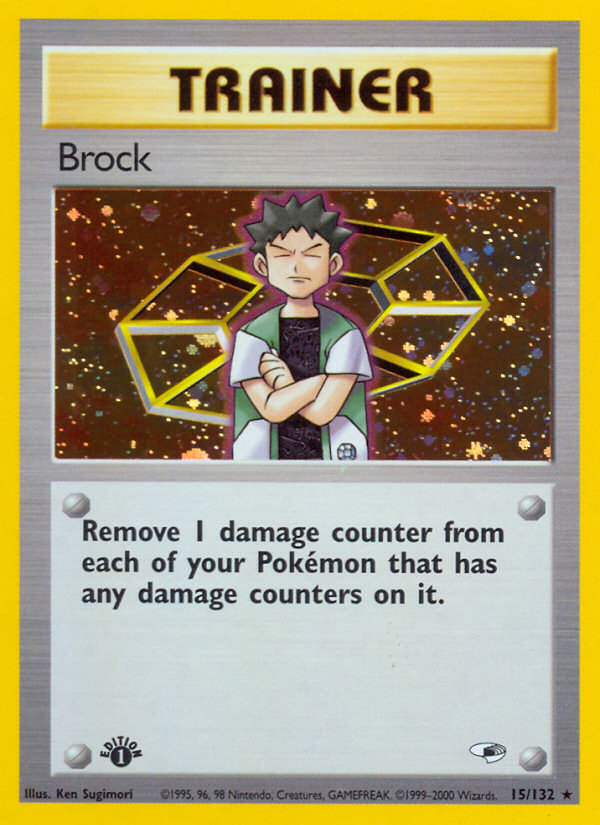Brock (15/132) [Gym Heroes 1st Edition] | Good Games Morley