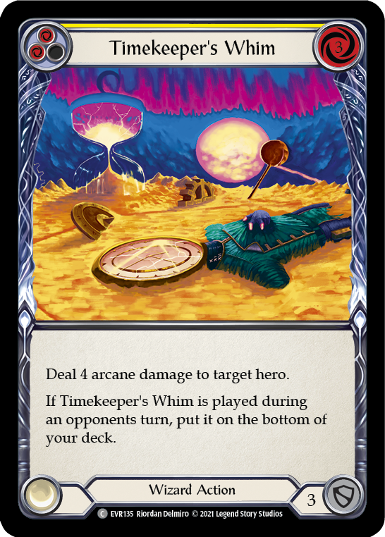 Timekeeper's Whim (Yellow) [EVR135] (Everfest)  1st Edition Rainbow Foil | Good Games Morley