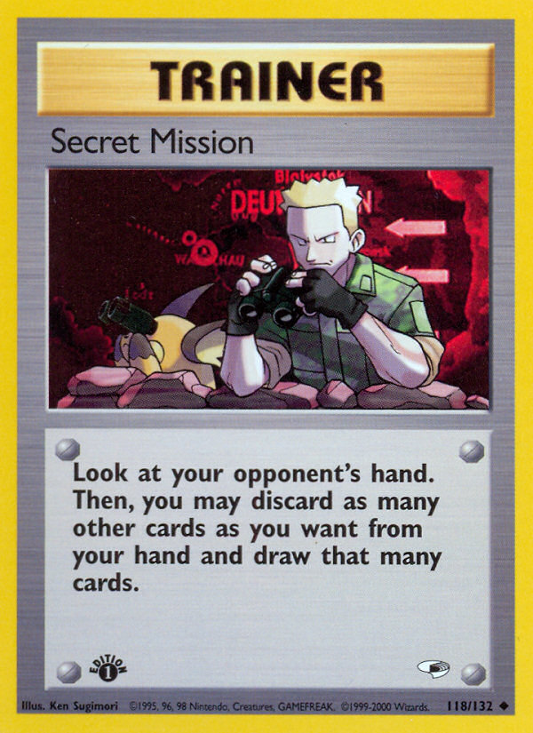 Secret Mission (118/132) [Gym Heroes 1st Edition] | Good Games Morley