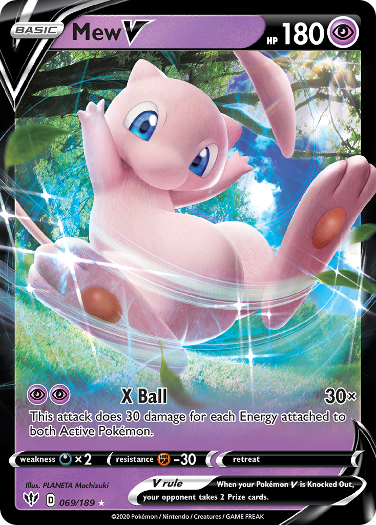 Mew V (069/189) (Jumbo Card) [Sword & Shield: Darkness Ablaze] | Good Games Morley