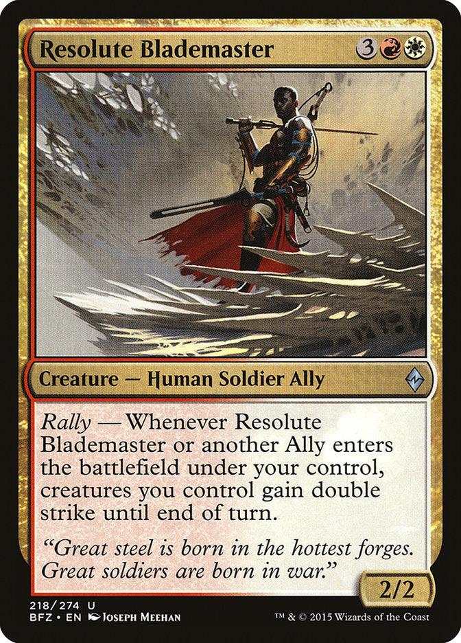 Resolute Blademaster [Battle for Zendikar] | Good Games Morley