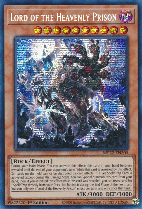 Lord of the Heavenly Prison [MP22-EN205] Prismatic Secret Rare | Good Games Morley