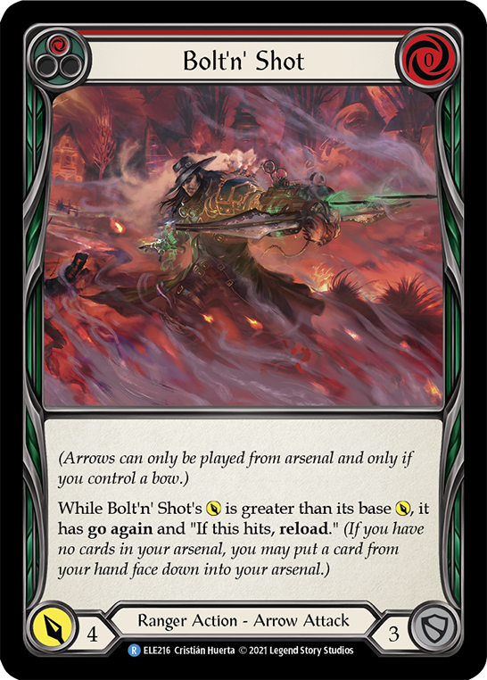 Bolt'n' Shot (Red) [ELE216] (Tales of Aria)  1st Edition Rainbow Foil | Good Games Morley