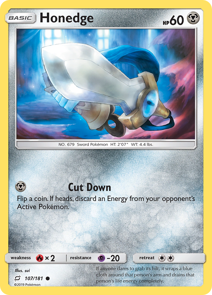 Honedge (107/181) [Sun & Moon: Team Up] | Good Games Morley