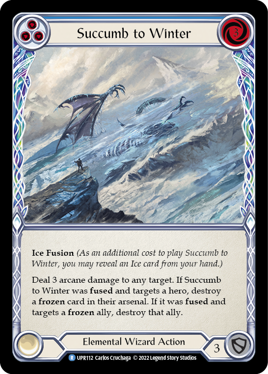 Succumb to Winter (Blue) [UPR112] (Uprising)  Rainbow Foil | Good Games Morley