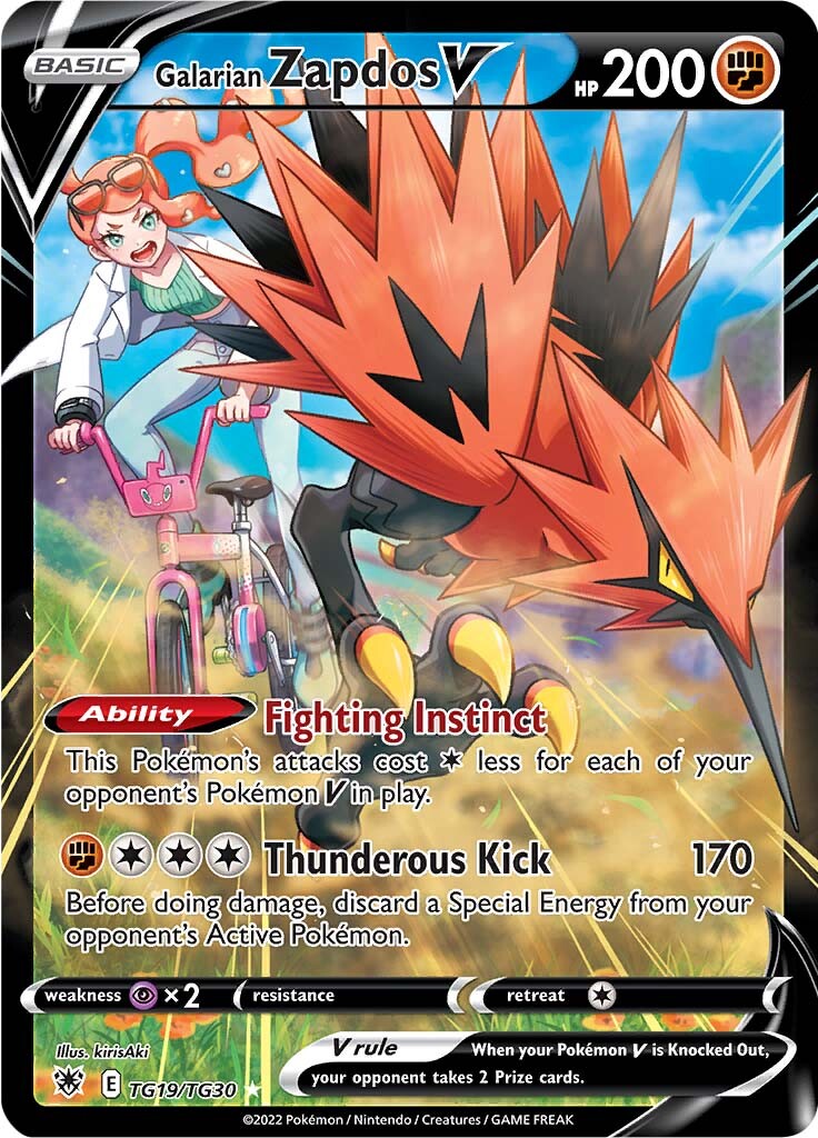 Galarian Zapdos V (TG19/TG30) [Sword & Shield: Astral Radiance] | Good Games Morley