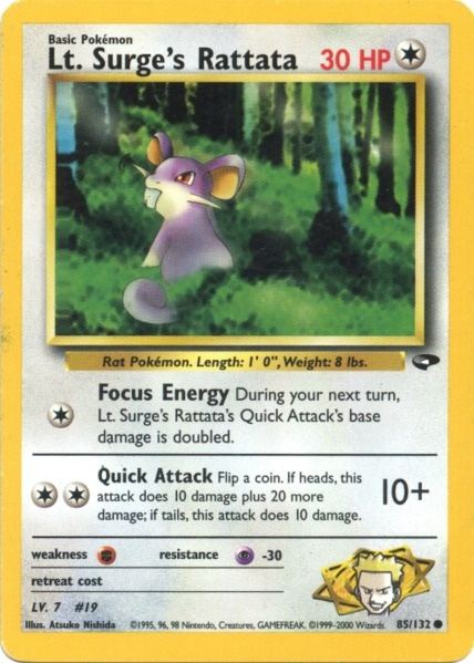 Lt. Surge's Rattata (85/132) [Gym Challenge Unlimited] | Good Games Morley