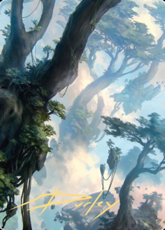 Forest 1 Art Card (Gold-Stamped Signature) [Zendikar Rising Art Series] | Good Games Morley