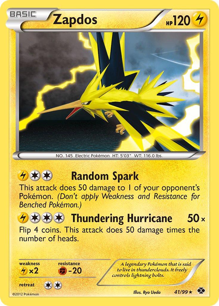 Zapdos (41/99) (Blister Exclusive) [Black & White: Next Destinies] | Good Games Morley