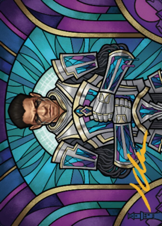 Aron, Benalia's Ruin Art Card (Gold-Stamped Signature) [Dominaria United Art Series] | Good Games Morley