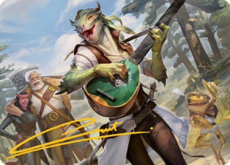 Wandering Troubadour Art Card (Gold-Stamped Signature) [Dungeons & Dragons: Adventures in the Forgotten Realms Art Series] | Good Games Morley