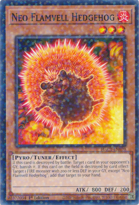 Neo Flamvell Hedgehog (Duel Terminal) [HAC1-EN070] Common | Good Games Morley