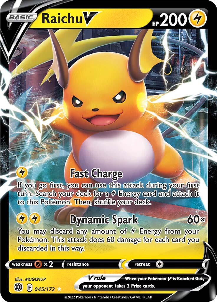 Raichu V (045/172) [Sword & Shield: Brilliant Stars] | Good Games Morley
