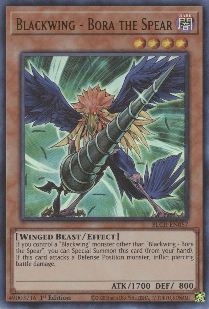 Blackwing - Bora the Spear [BLCR-EN057] Ultra Rare | Good Games Morley