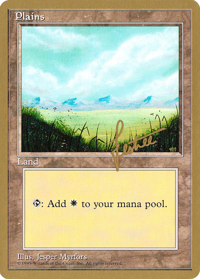 Plains (bl366) (Bertrand Lestree) [Pro Tour Collector Set] | Good Games Morley