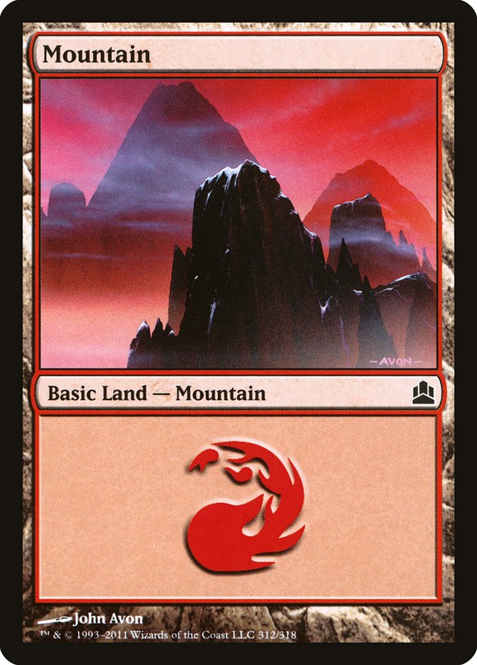 Mountain (312) [Commander 2011] | Good Games Morley
