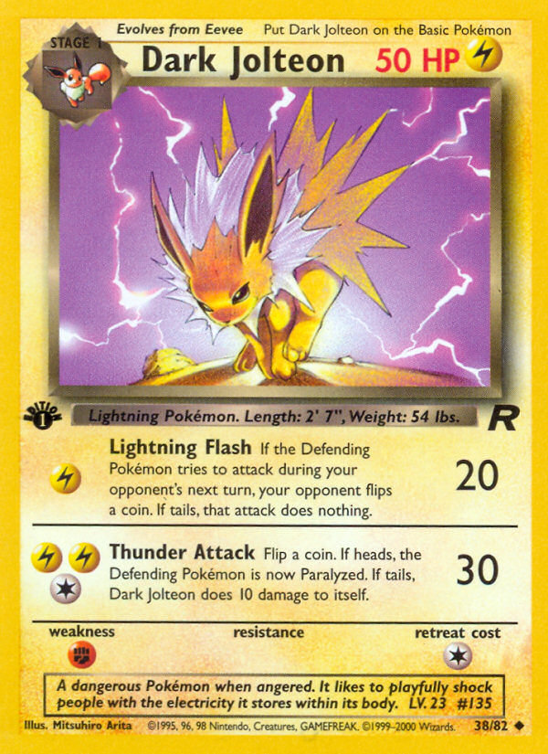 Dark Jolteon (38/82) [Team Rocket 1st Edition] | Good Games Morley