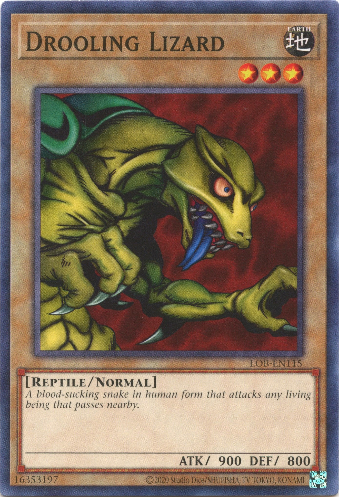 Drooling Lizard (25th Anniversary) [LOB-EN115] Common | Good Games Morley