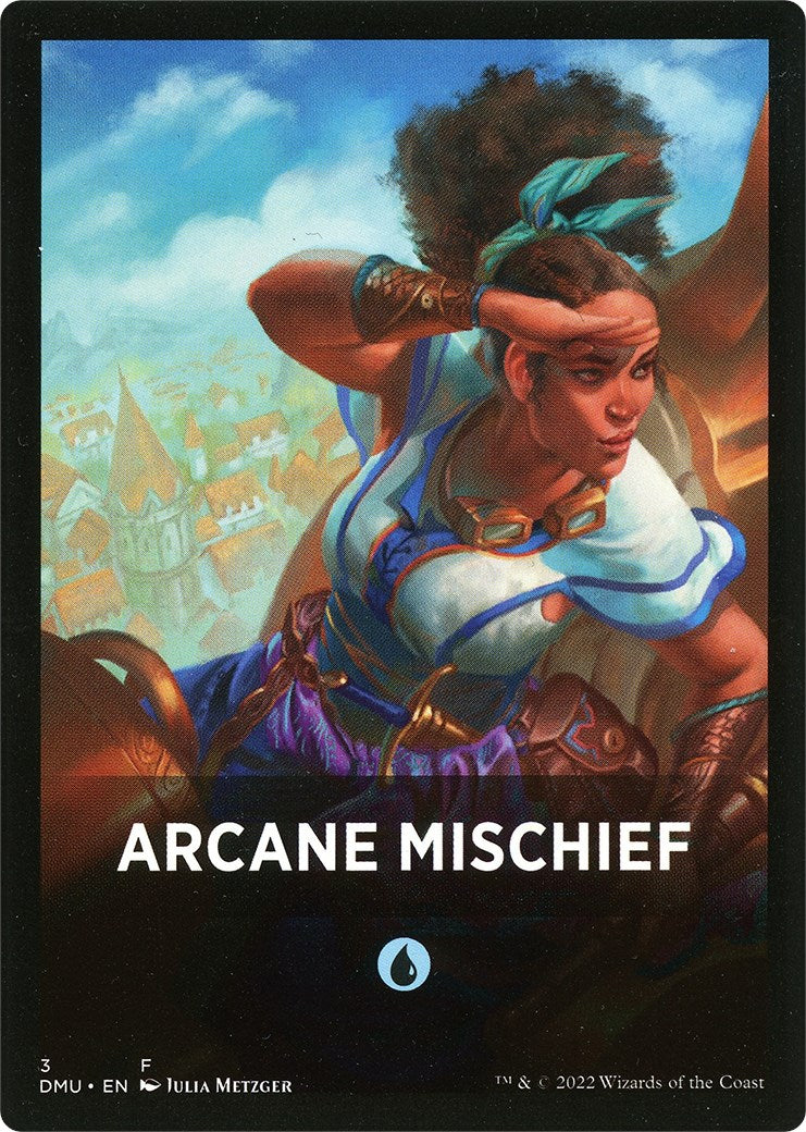 Arcane Mischief Theme Card [Dominaria United Tokens] | Good Games Morley