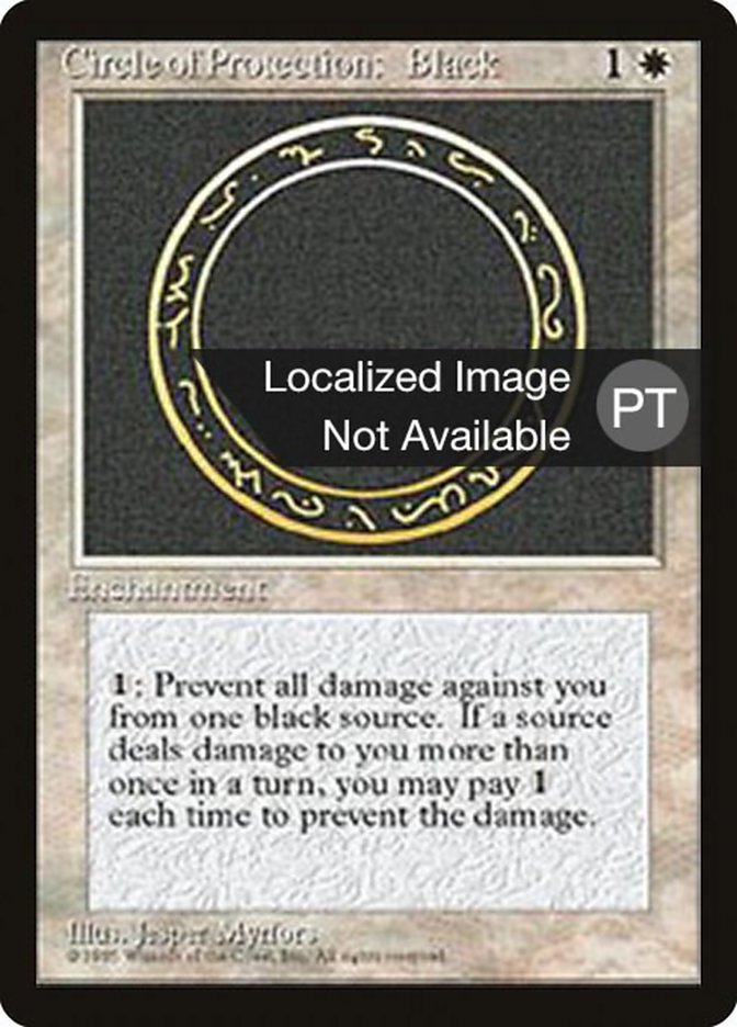 Circle of Protection: Black [Fourth Edition (Foreign Black Border)] | Good Games Morley