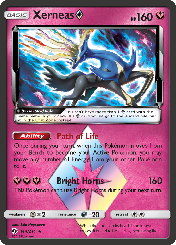 Xerneas (144/214) (Prism Star) [Sun & Moon: Lost Thunder] | Good Games Morley