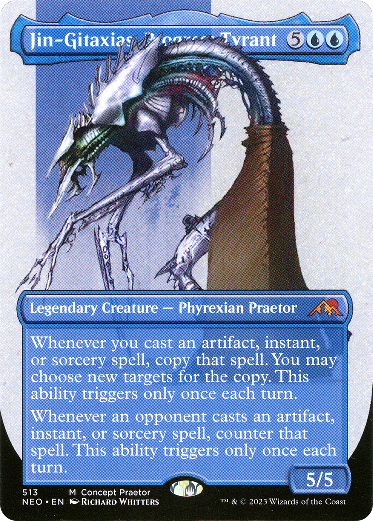 Jin-Gitaxias, Progress Tyrant (Borderless Concept Praetors) [Phyrexia: All Will Be One] | Good Games Morley