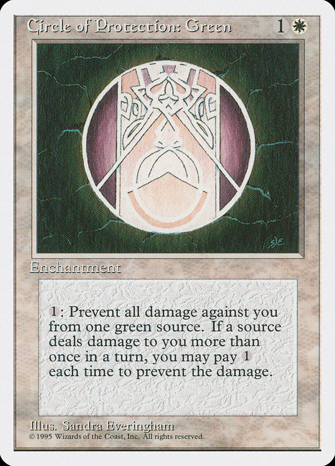 Circle of Protection: Green [Fourth Edition] | Good Games Morley