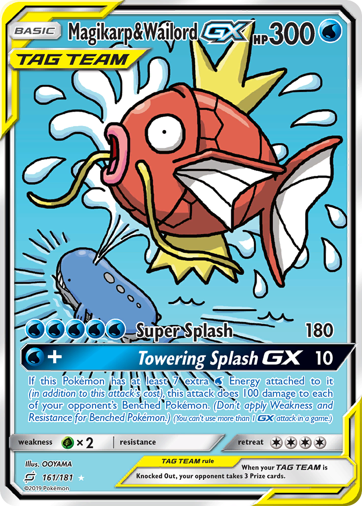 Magikarp & Wailord GX (161/181) [Sun & Moon: Team Up] | Good Games Morley