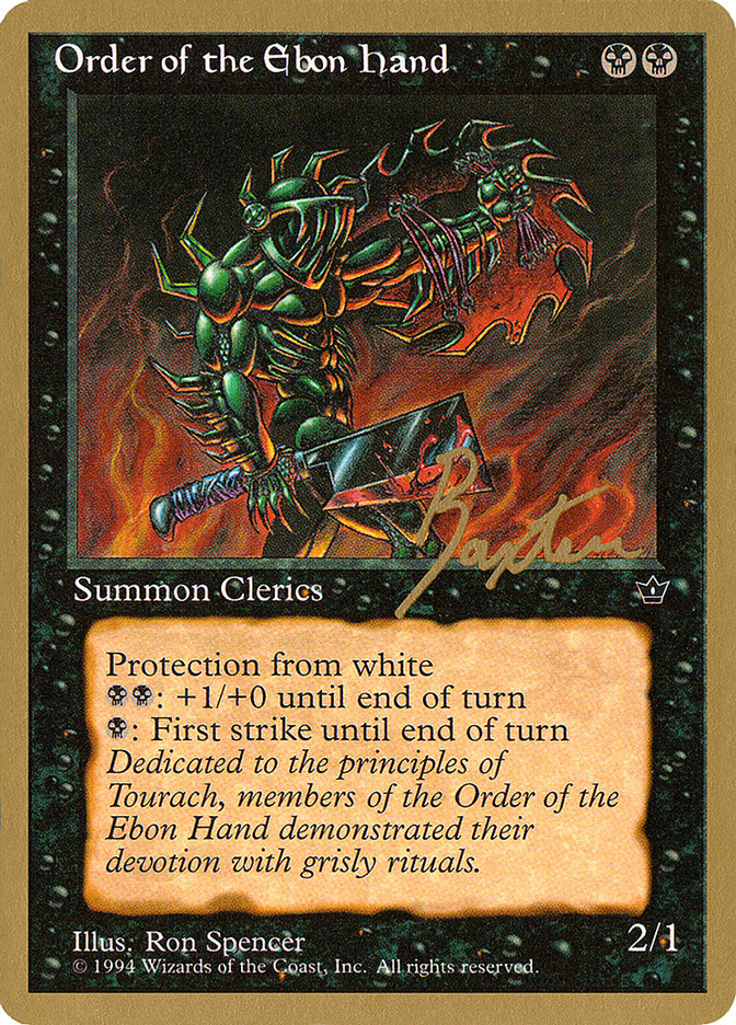 Order of the Ebon Hand (Spencer) (George Baxter) [Pro Tour Collector Set] | Good Games Morley