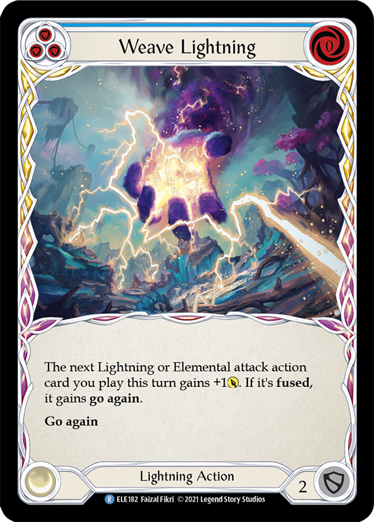 Weave Lightning (Blue) [ELE182] (Tales of Aria)  1st Edition Normal | Good Games Morley
