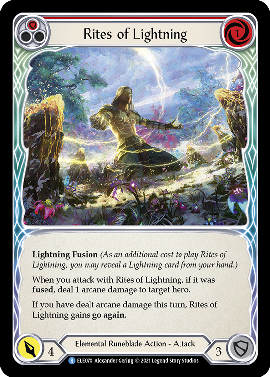 Rites of Lightning (Red) [ELE070] (Tales of Aria)  1st Edition Normal | Good Games Morley