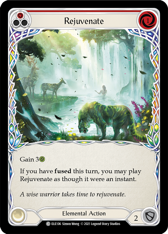 Rejuvenate (Red) [ELE106] (Tales of Aria)  1st Edition Rainbow Foil | Good Games Morley